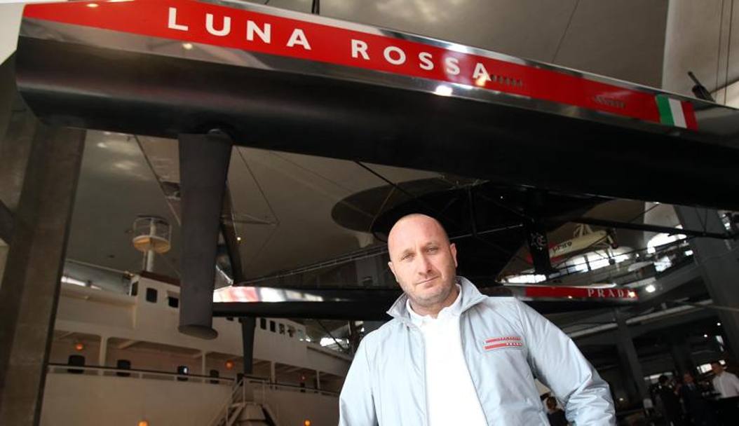 Max Sirena, skipper team Luna Rossa, presente all&#39;inaugurazione. (Ansa)